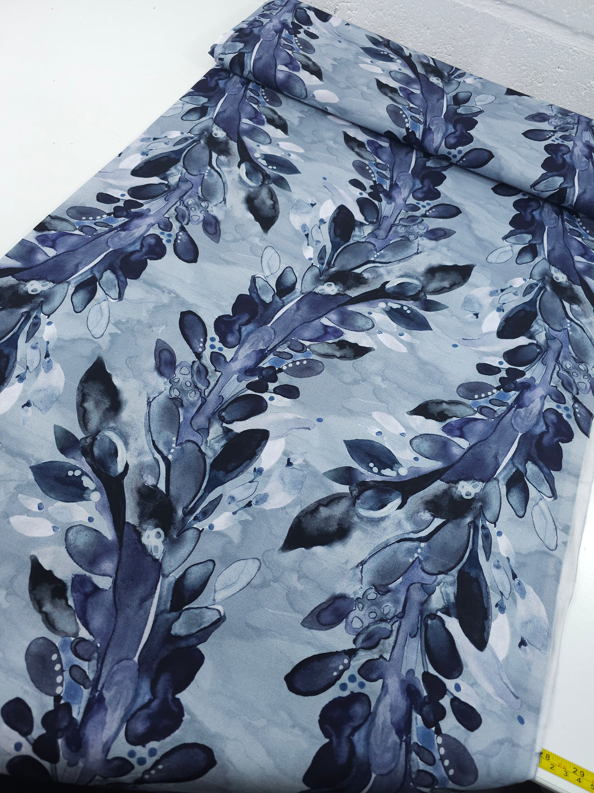 Inky Grey Nature Walk 100% Cotton - Shell Rummell *DEFECT*