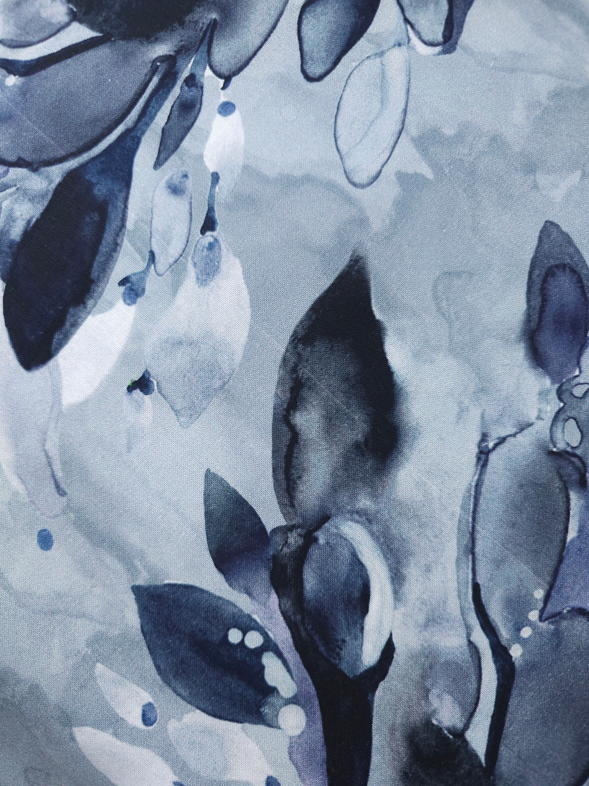Inky Grey Nature Walk 100% Cotton - Shell Rummell *DEFECT*