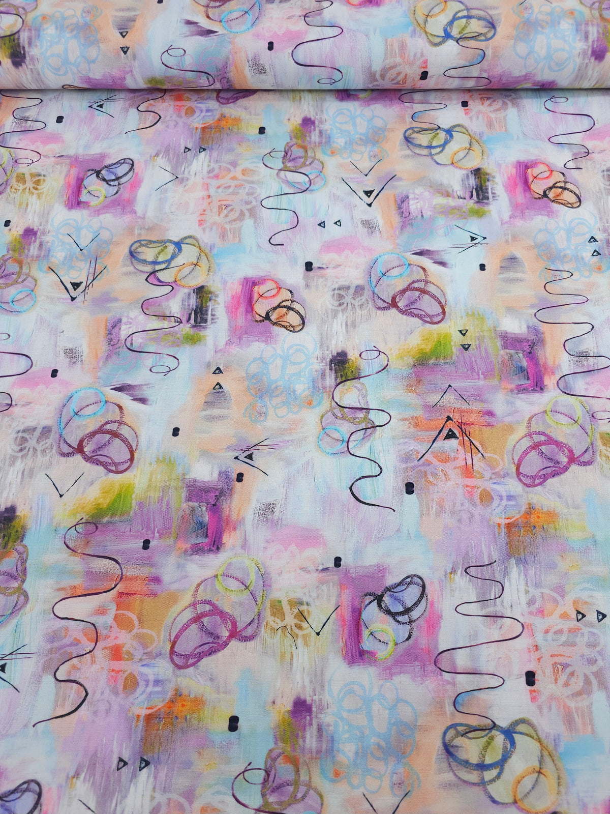Abstract Squiggle Allover 100% Cotton