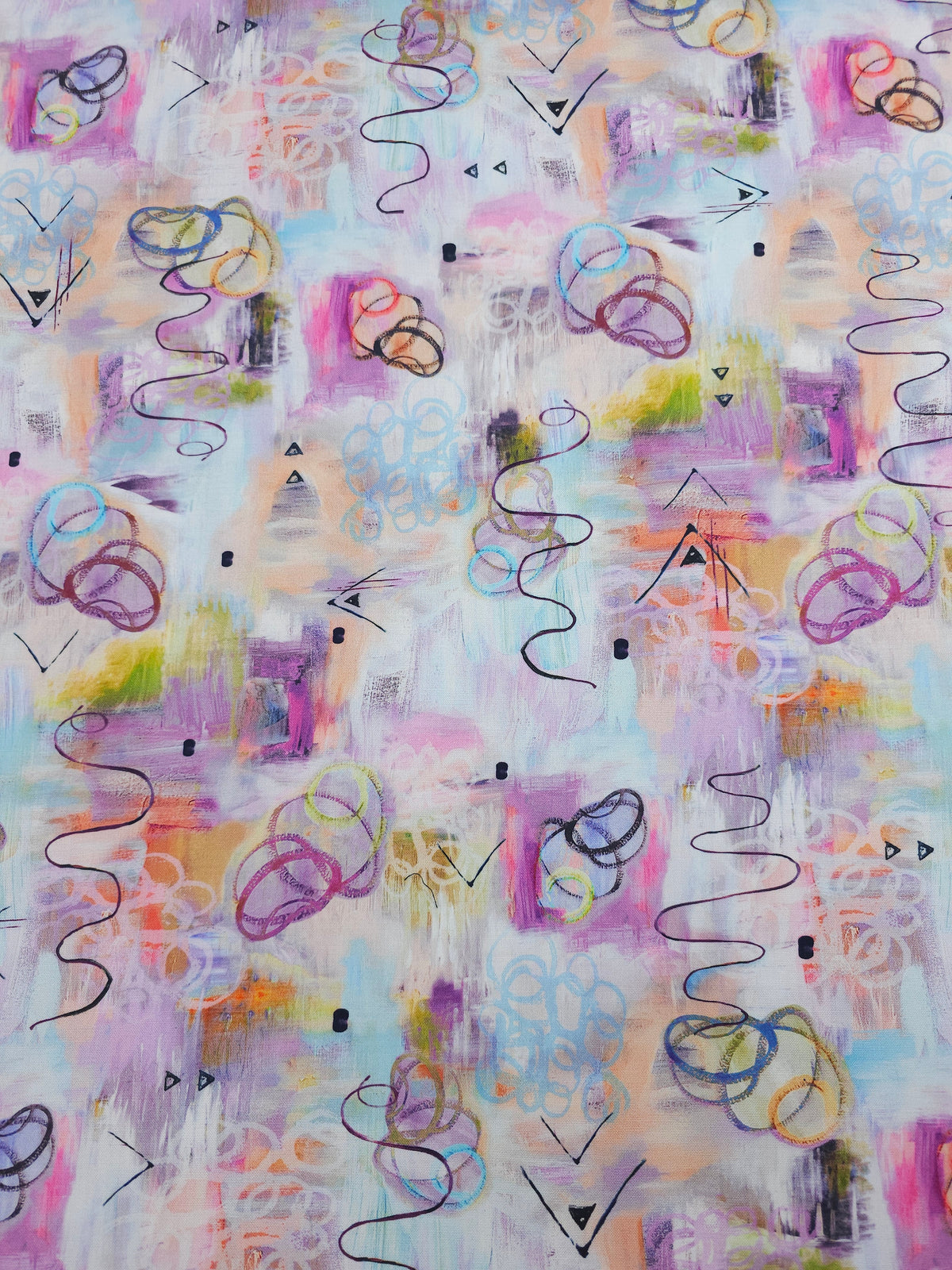 Abstract Squiggle Allover 100% Cotton