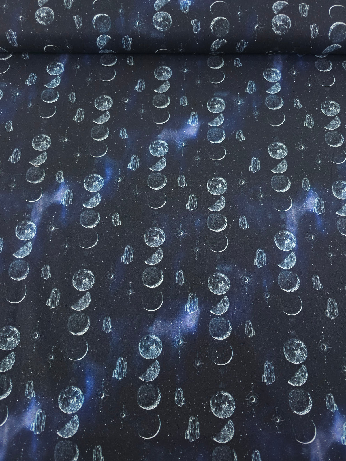 Midnight Celestial Moon Phases 100% Cotton