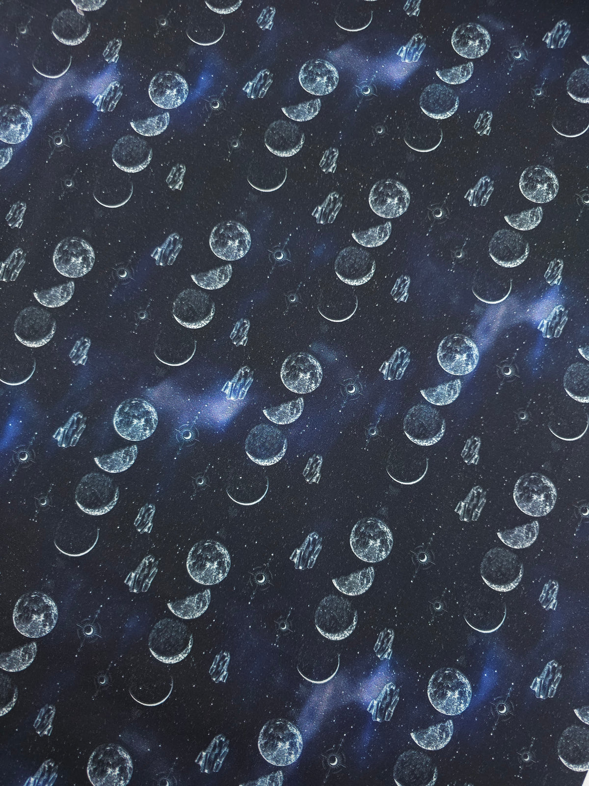 Midnight Celestial Moon Phases 100% Cotton