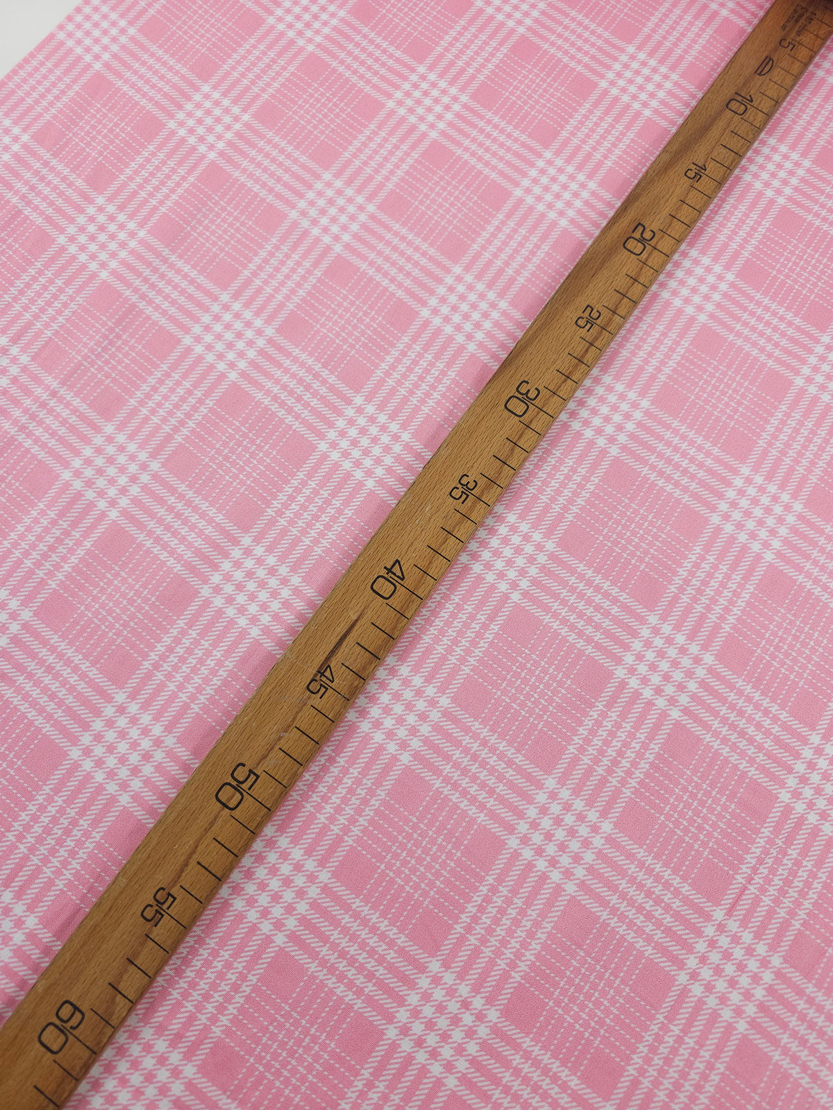 Pink/White Tartan 100% Cotton