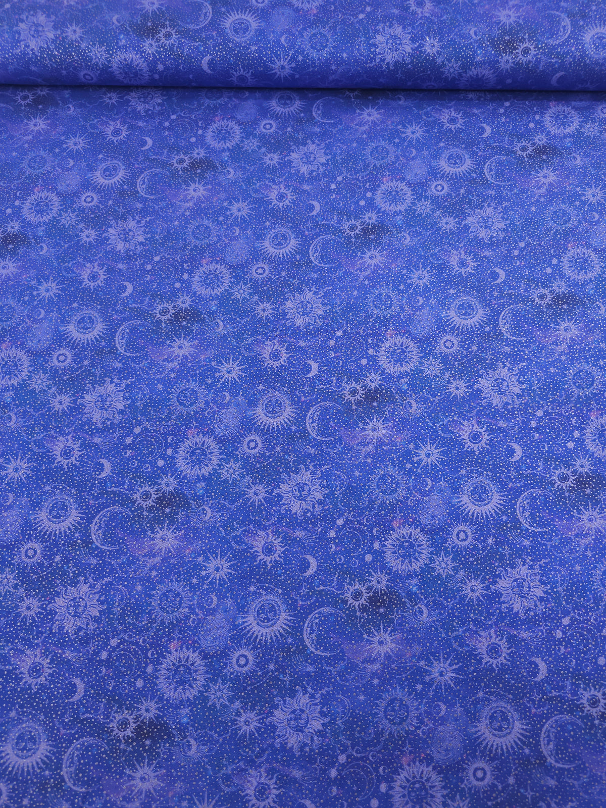 Indigo/Silver Speckle Celestial Sun 100% Cotton - Benartex