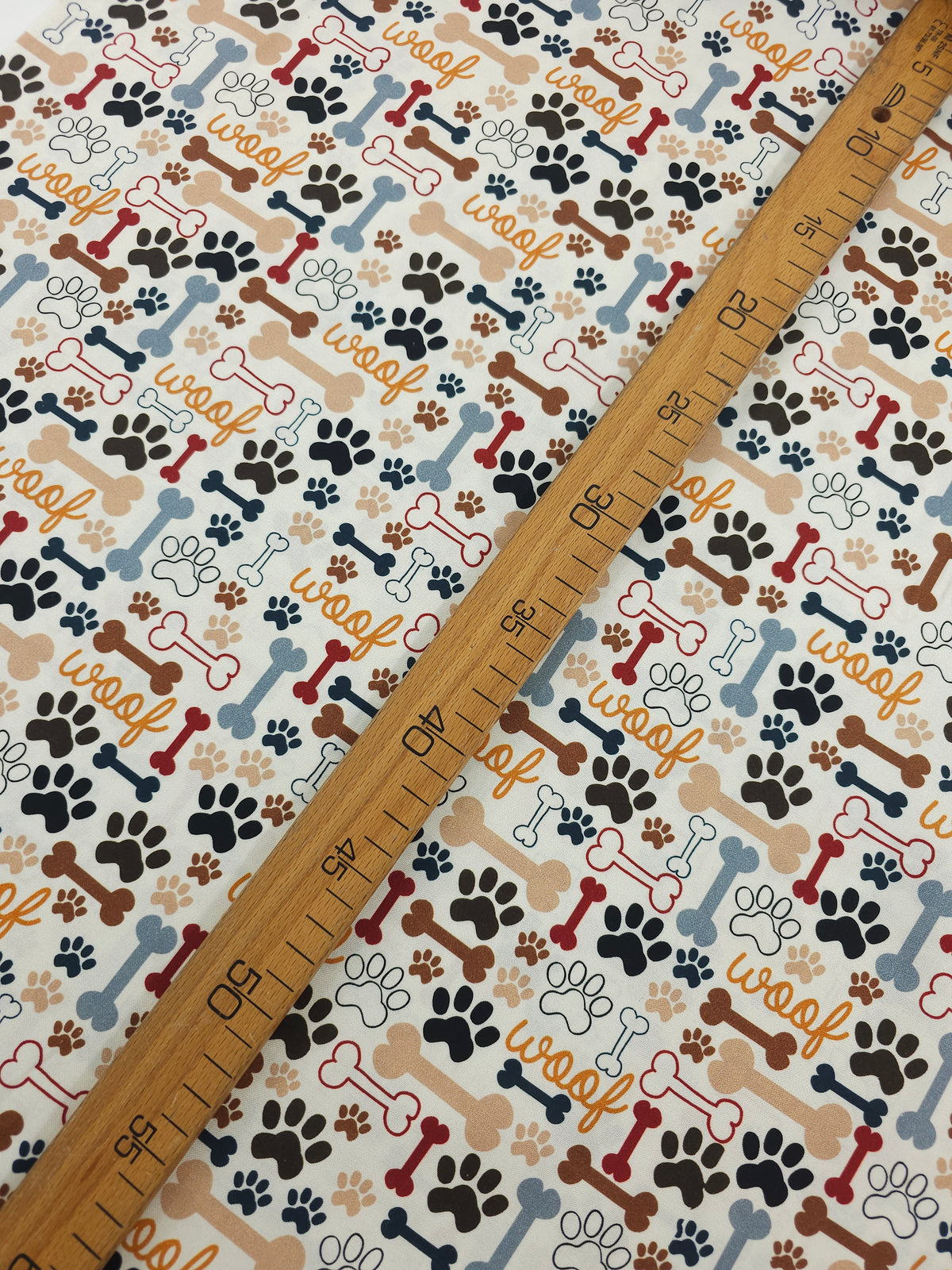 Dog Bone Paw 100% Cotton