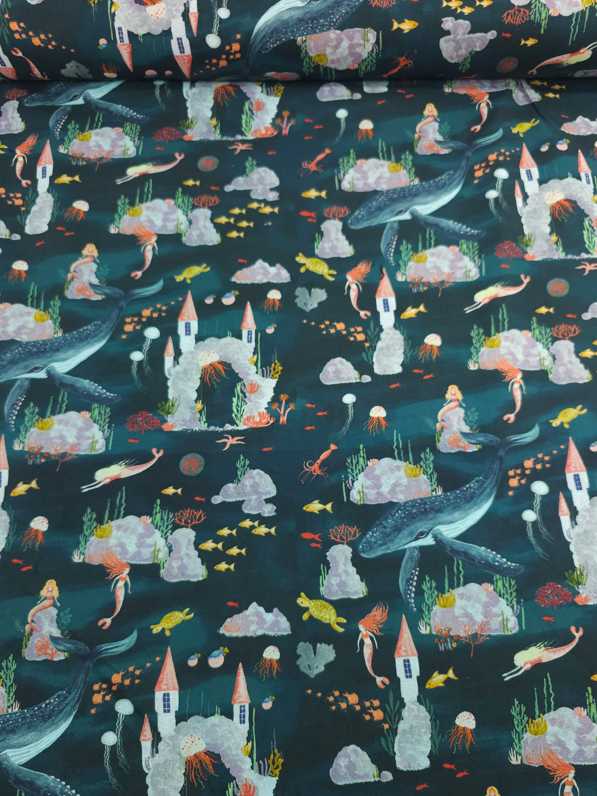 Mermaid Castle Fantasy 100% Cotton