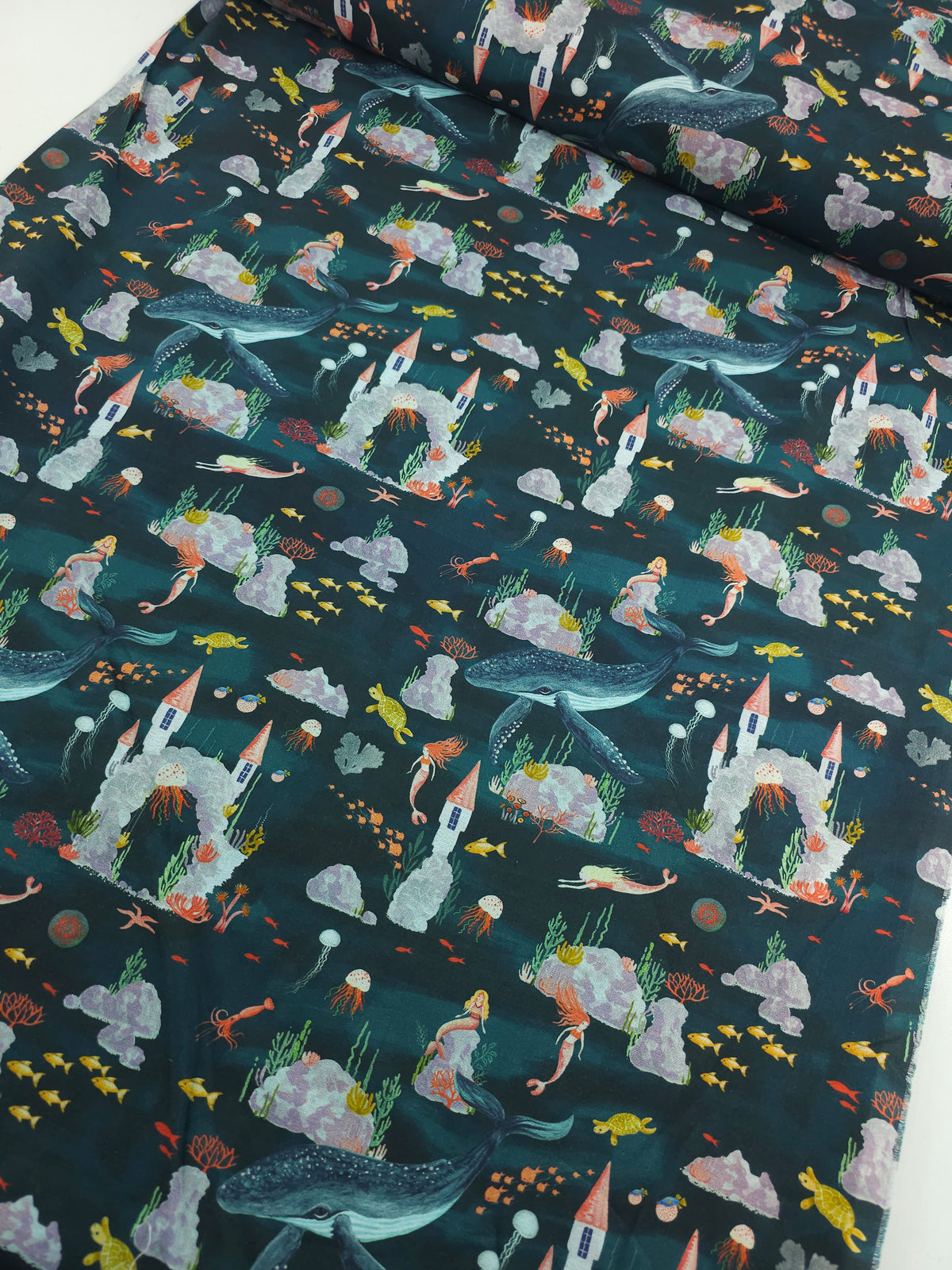 Mermaid Castle Fantasy 100% Cotton