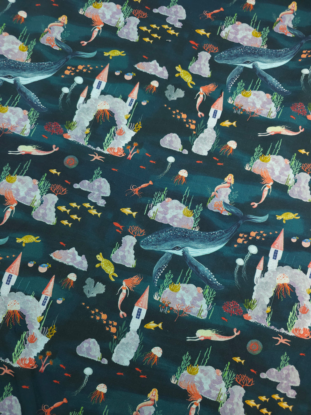 Mermaid Castle Fantasy 100% Cotton