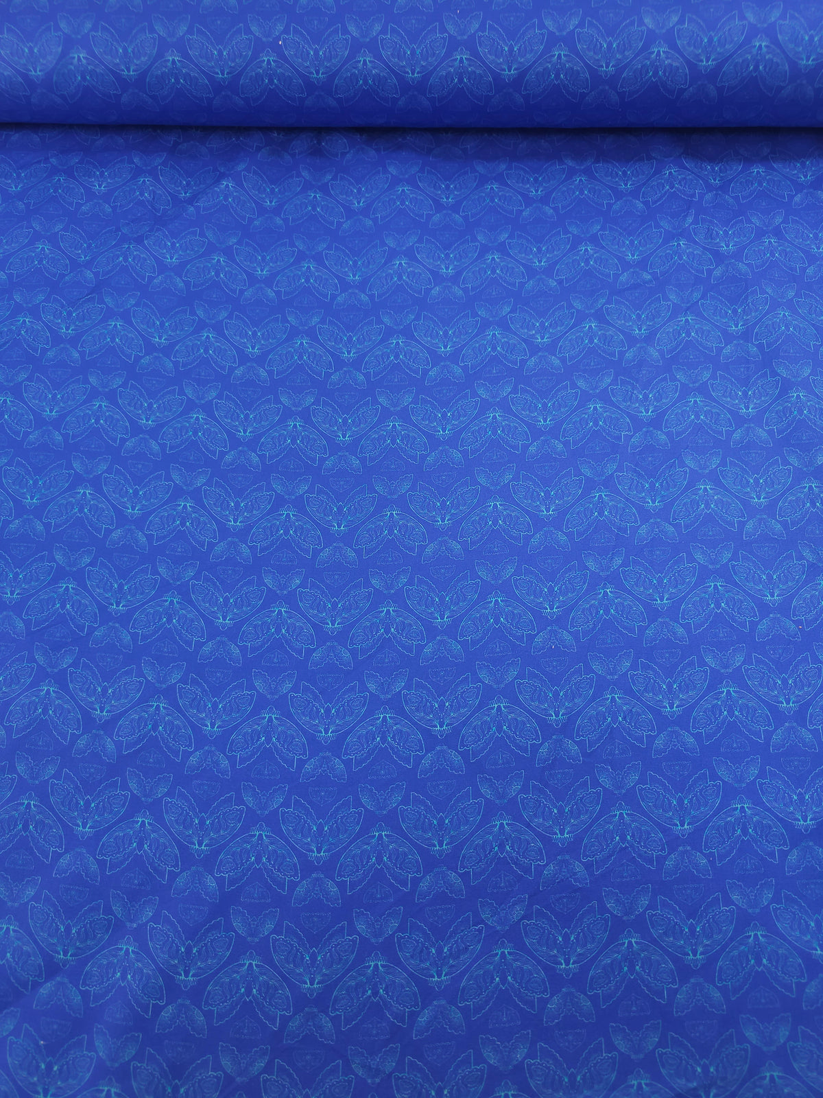 Blue Nocturnal Moths 100% Cotton - Free Spirit