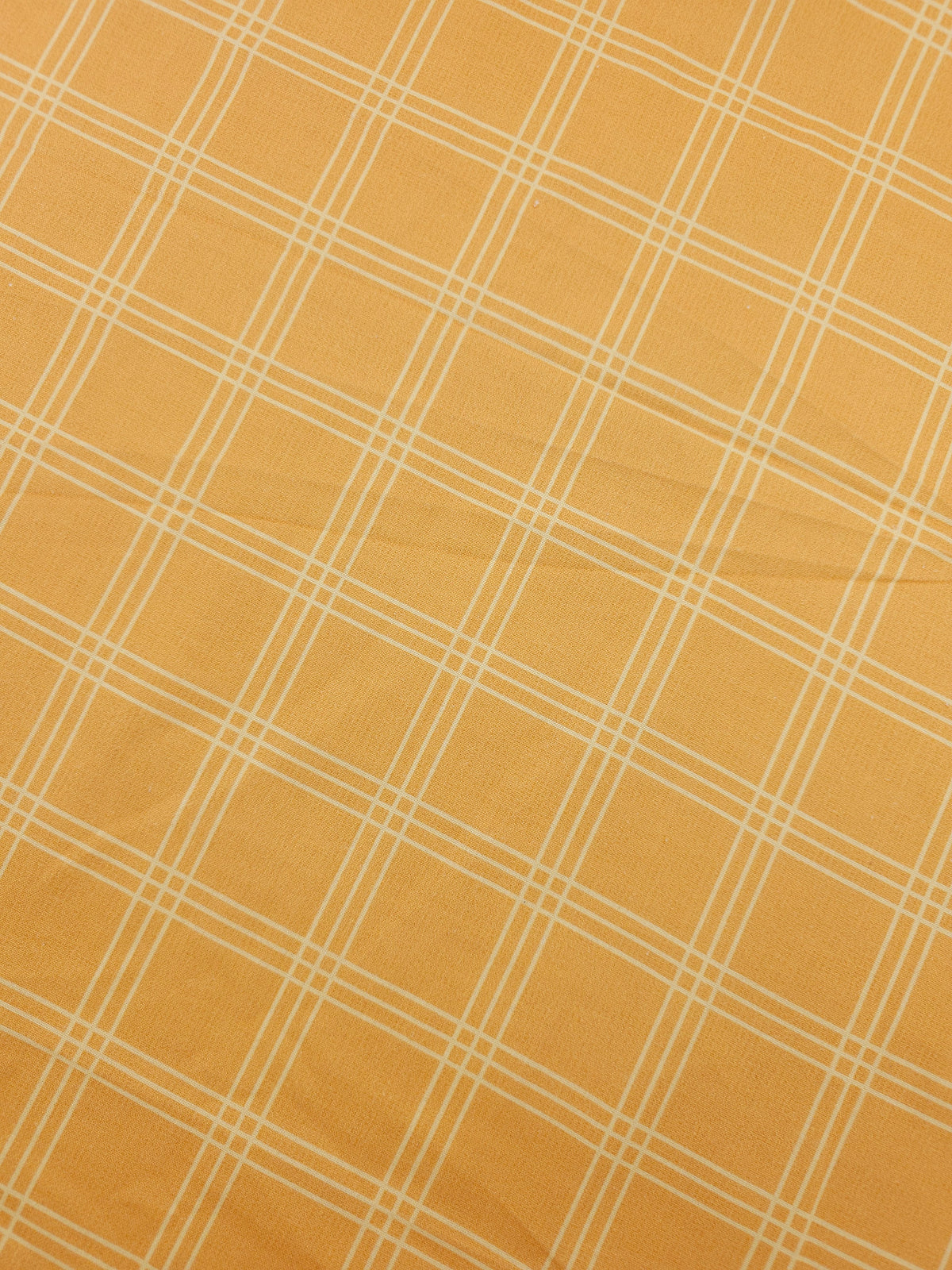 Light Orange Square Check 100% Cotton