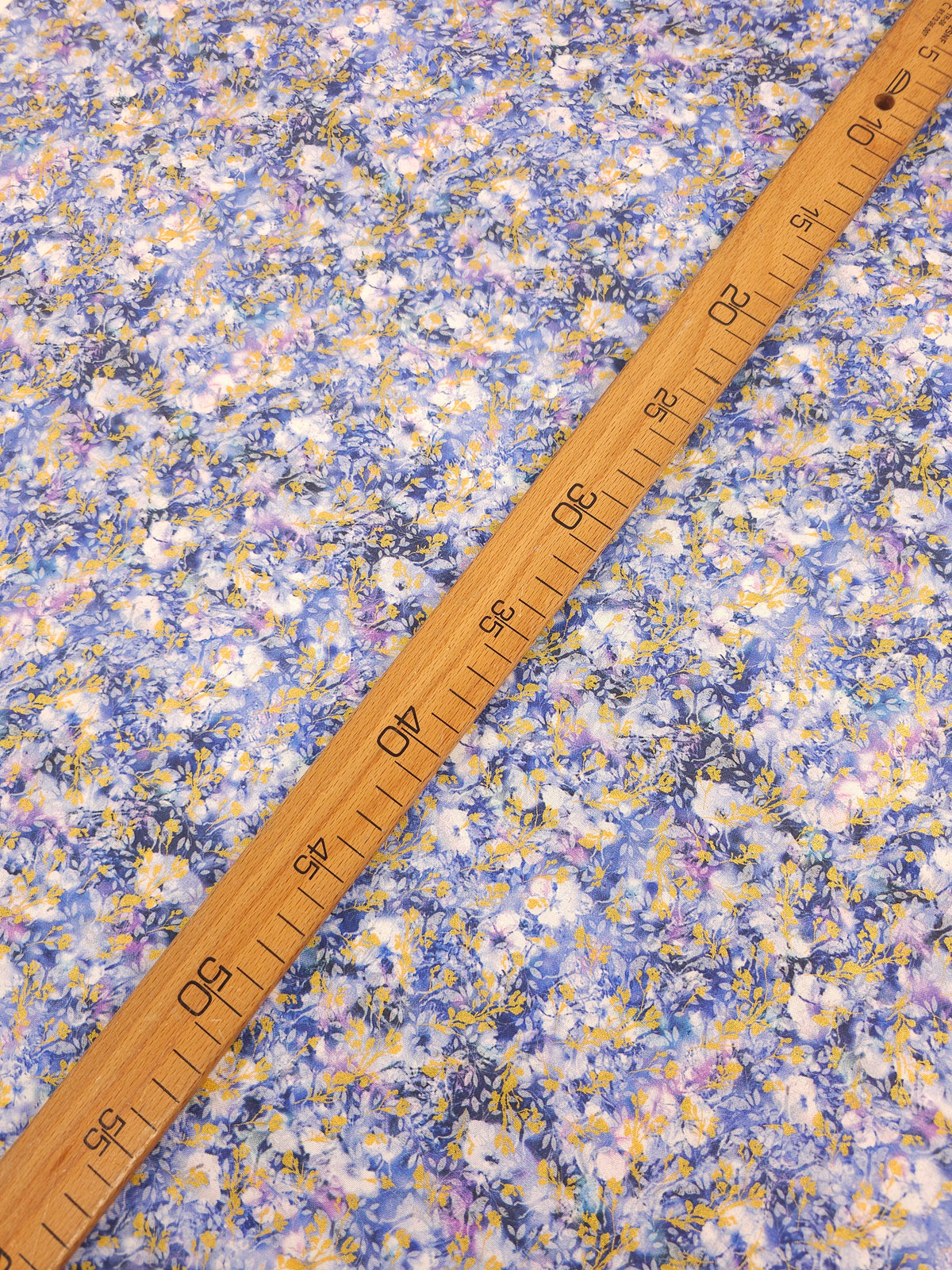 Lavender Blue/Gold Floral Twine 100% Cotton