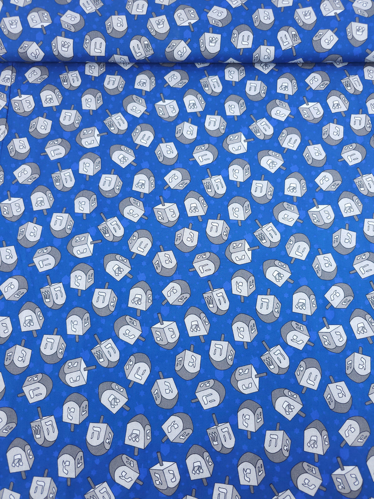 Blue/Grey Dreidel 100% Cotton