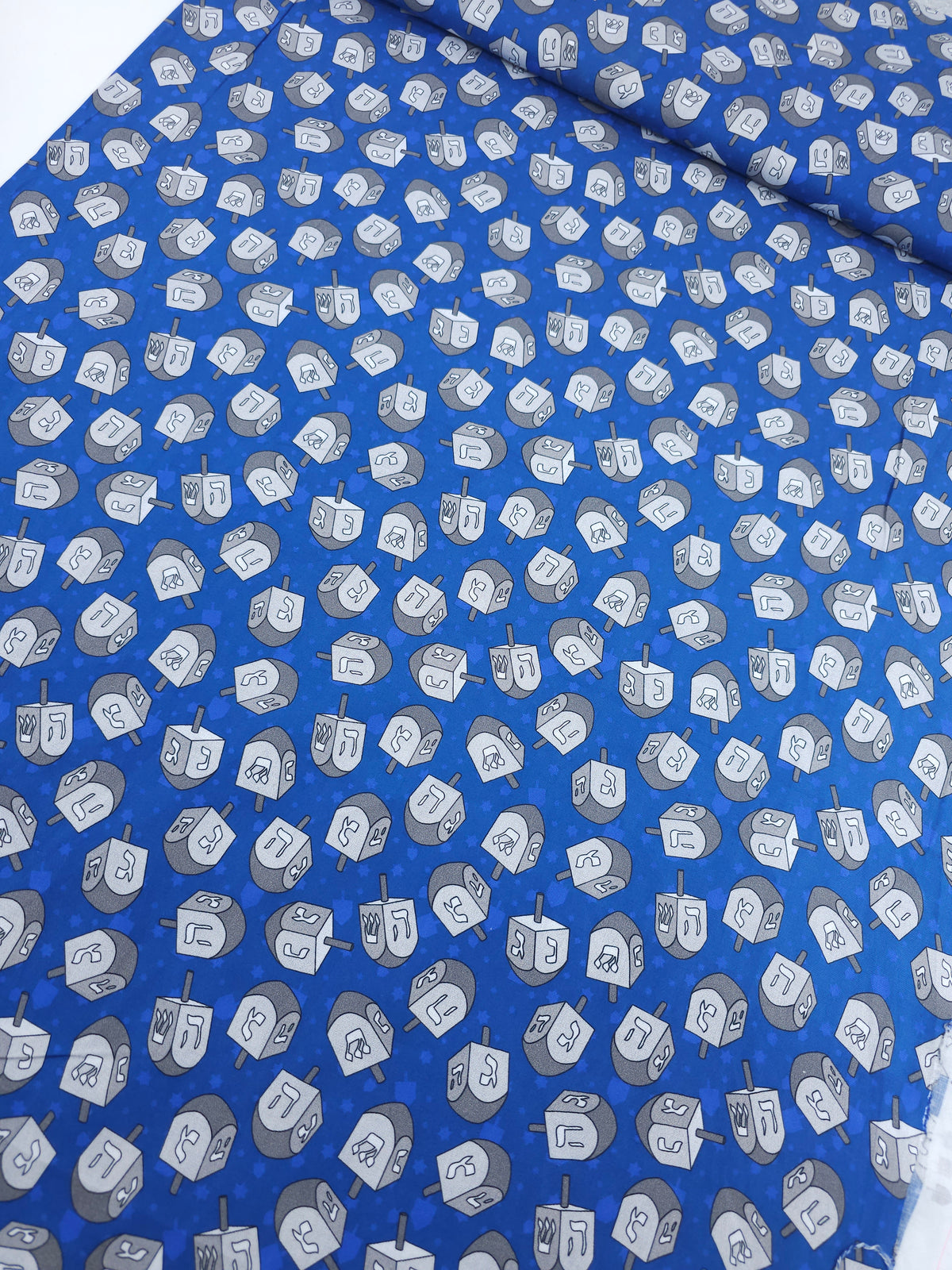 Blue/Grey Dreidel 100% Cotton