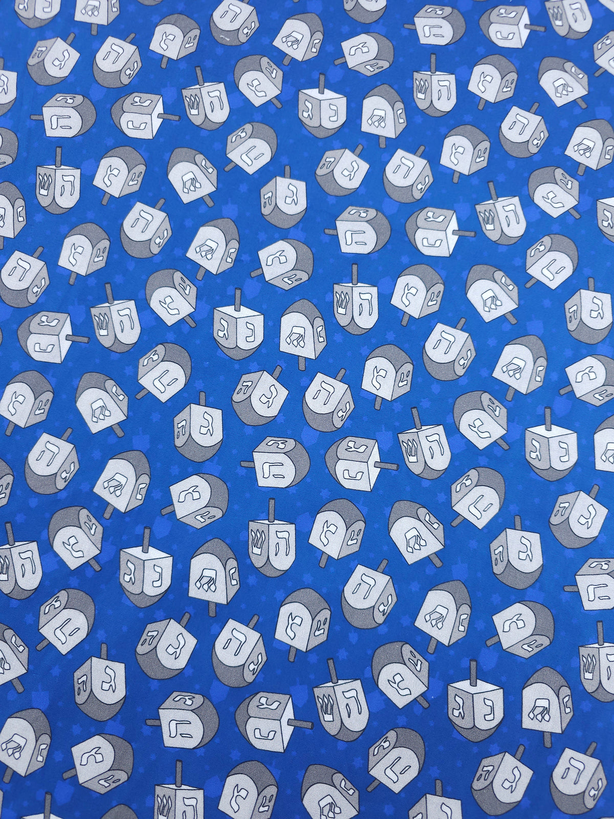 Blue/Grey Dreidel 100% Cotton