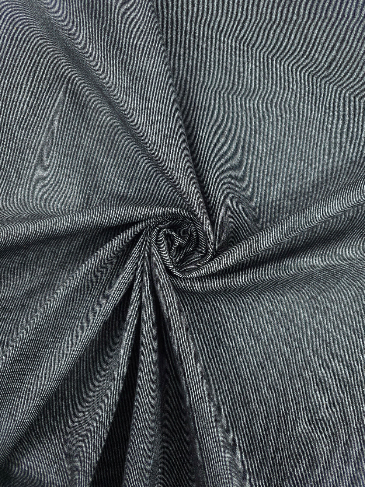 Dark Grey Twill Lightweight Denim