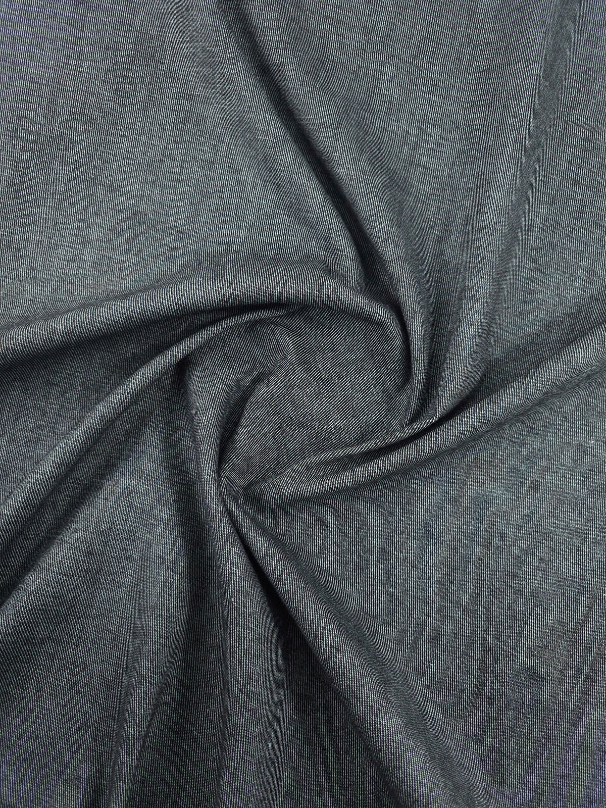 Dark Grey Twill Lightweight Denim
