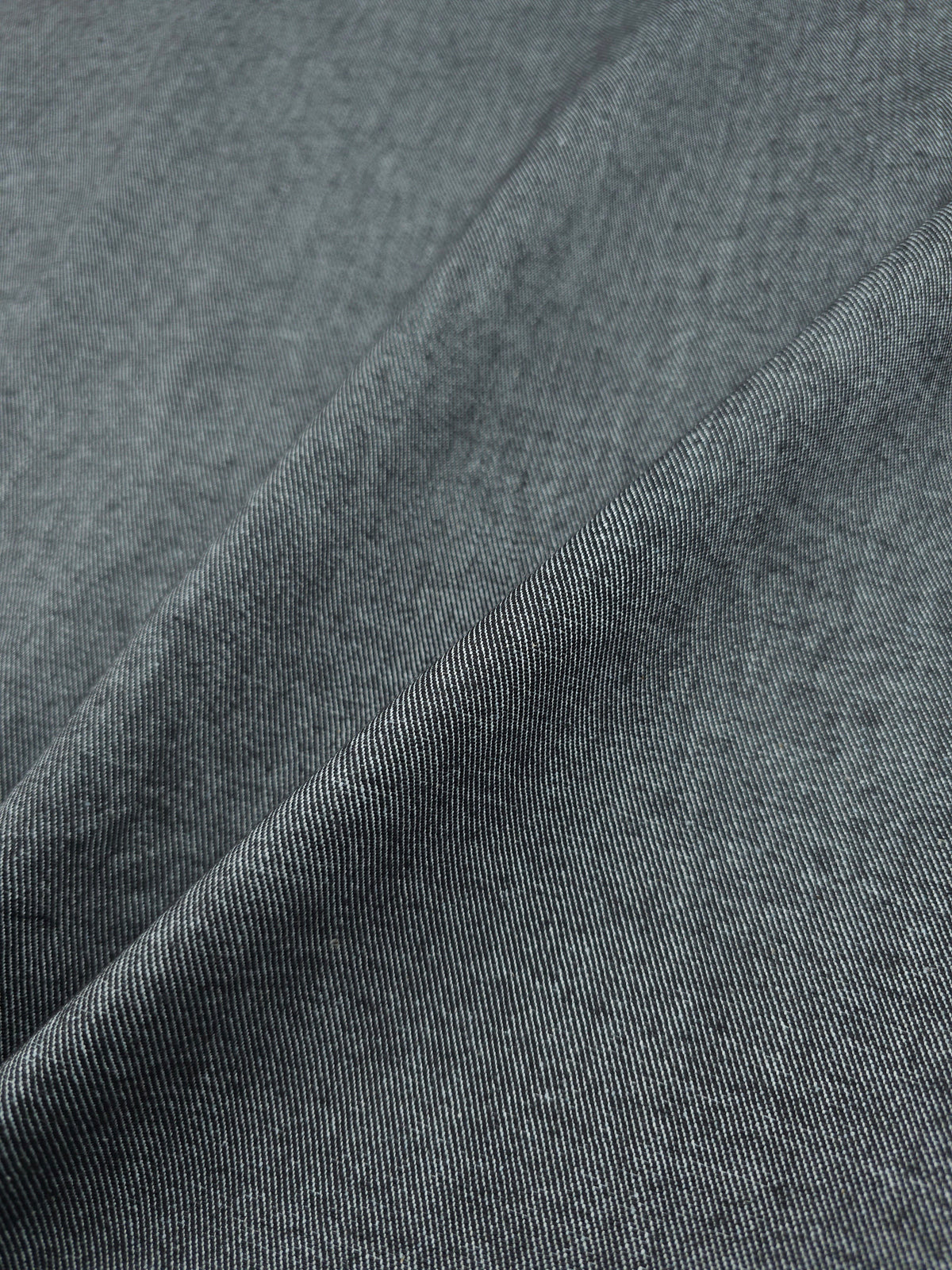 Dark Grey Twill Lightweight Denim