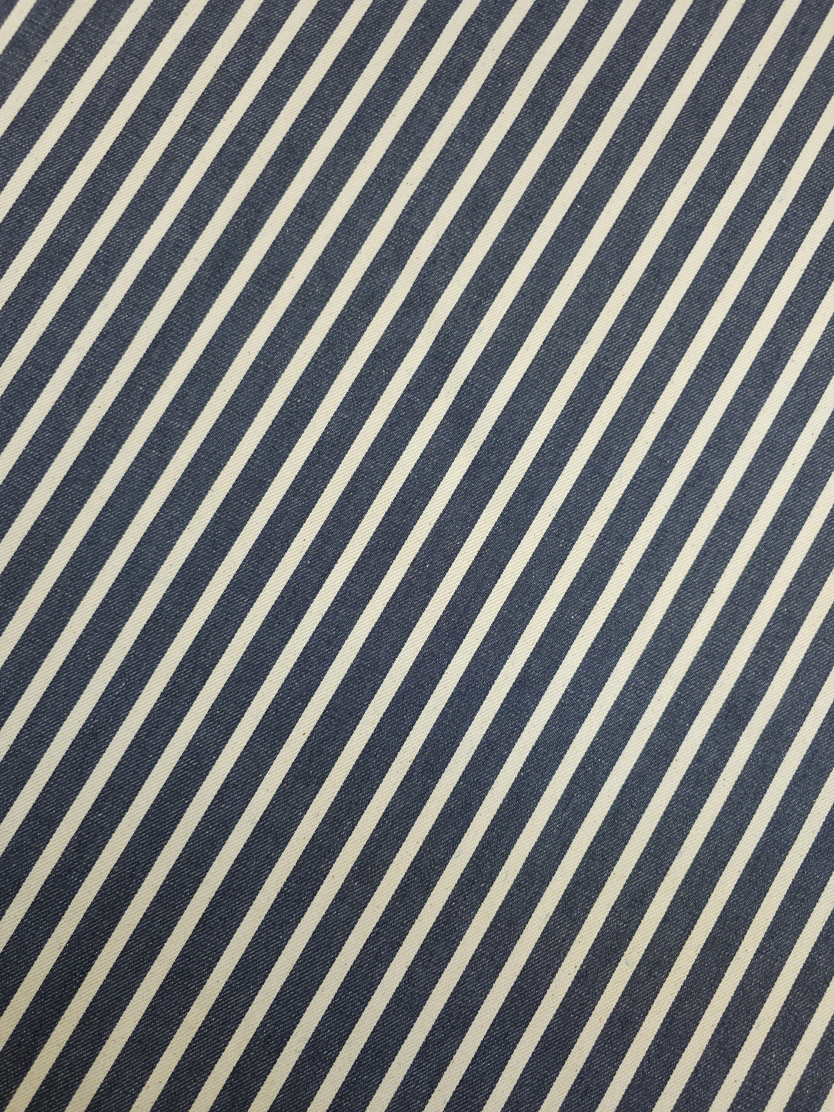 Navy/Creamy Ivory Stripe Denim