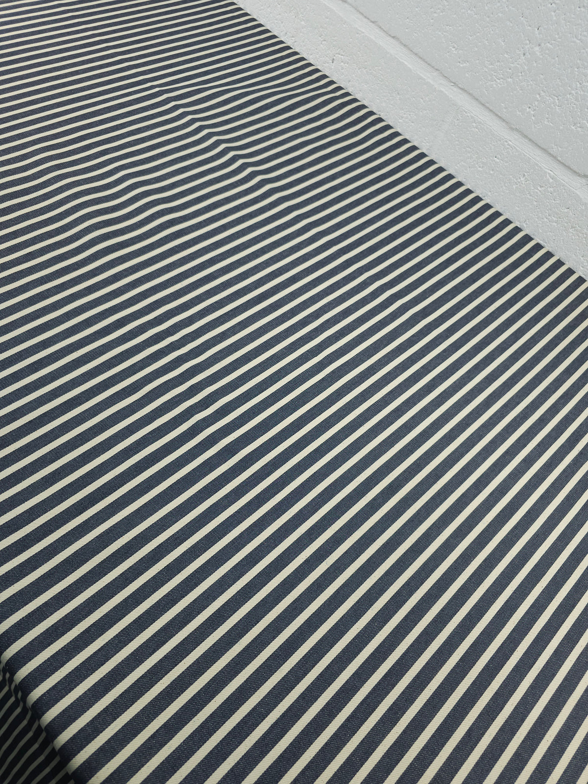 Navy/Creamy Ivory Stripe Denim