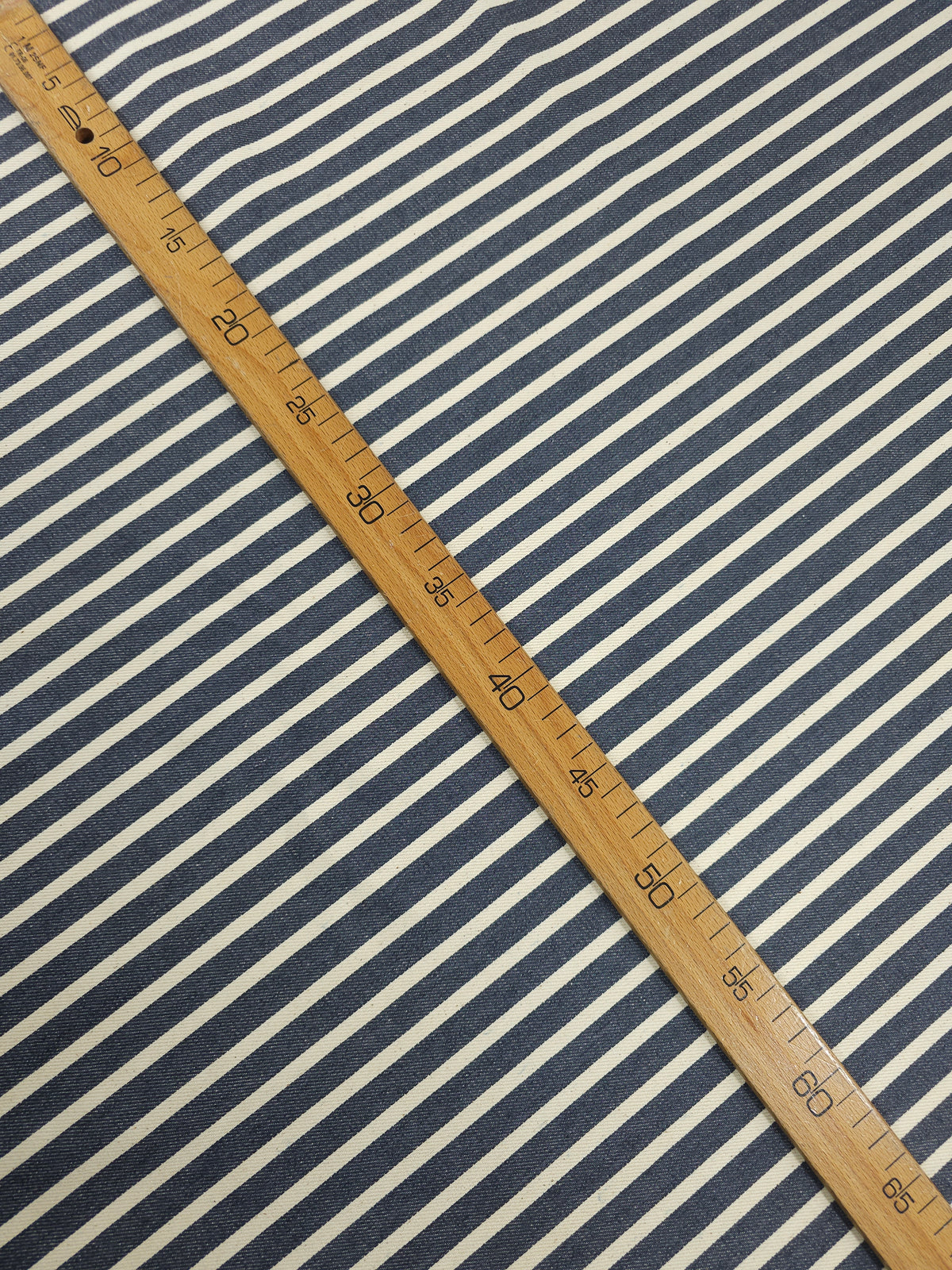 Navy/Creamy Ivory Stripe Denim