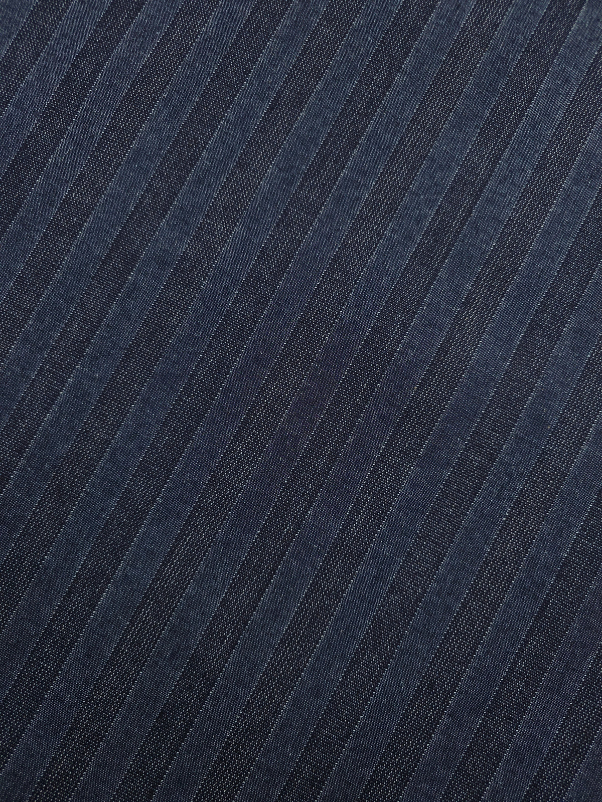 Navy Washed Stripe Denim