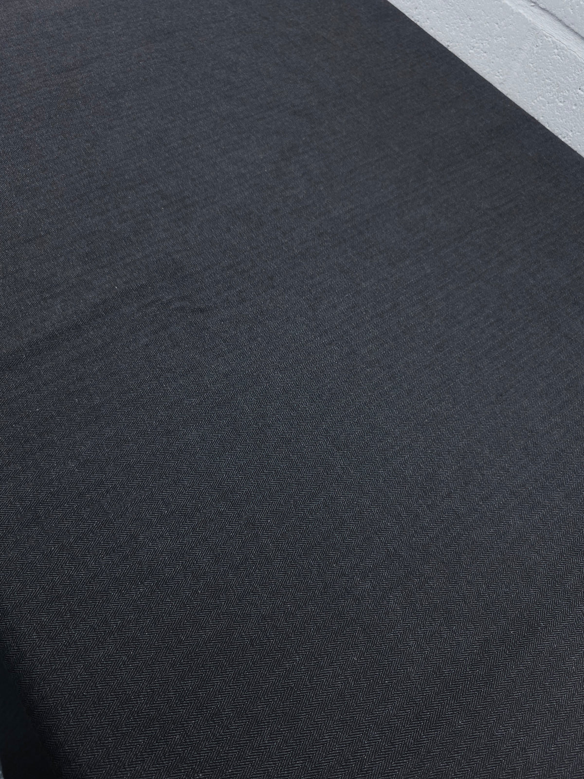 Charcoal Grey Herringbone Denim
