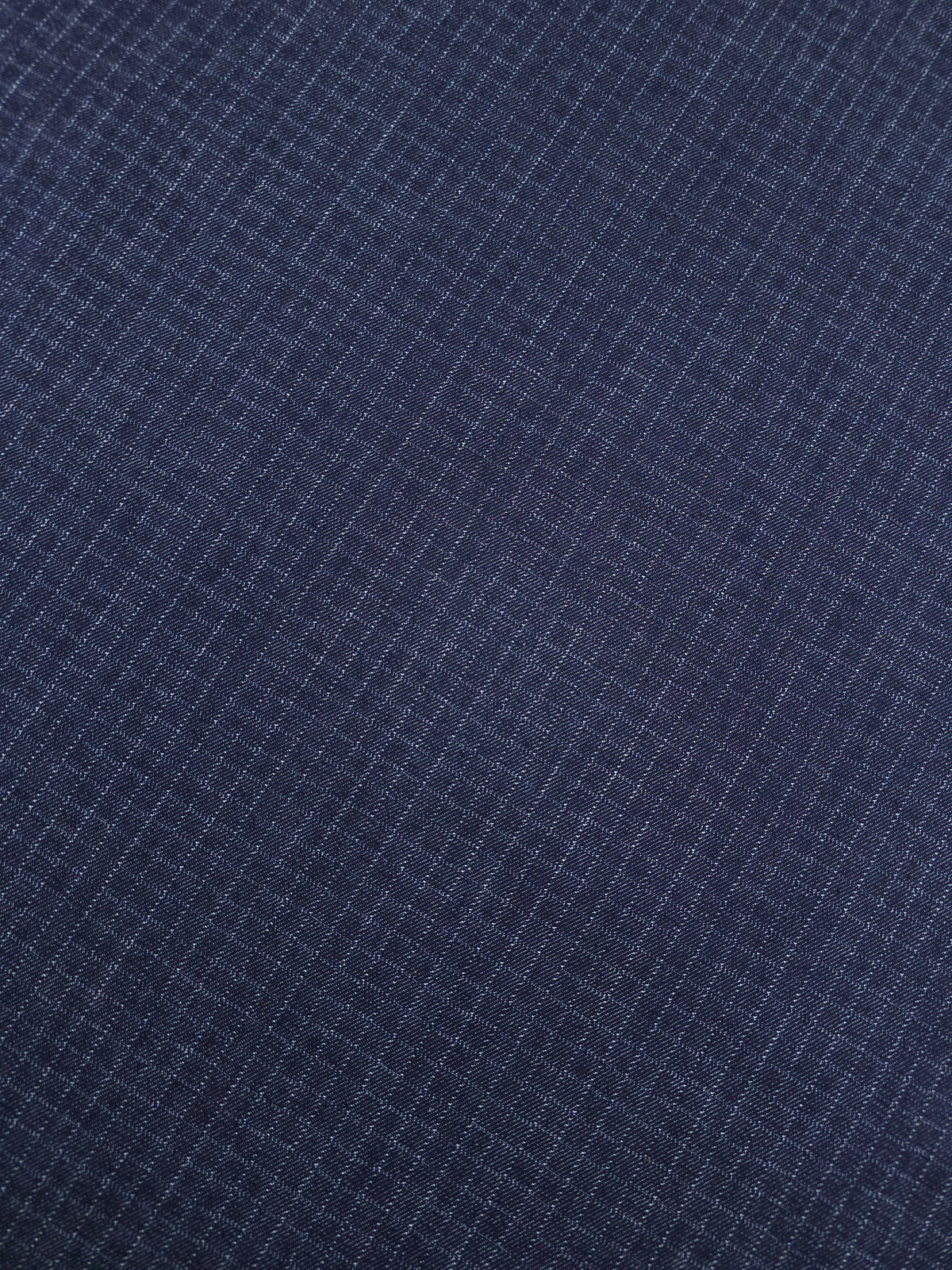 Navy Small Square Grid Denim