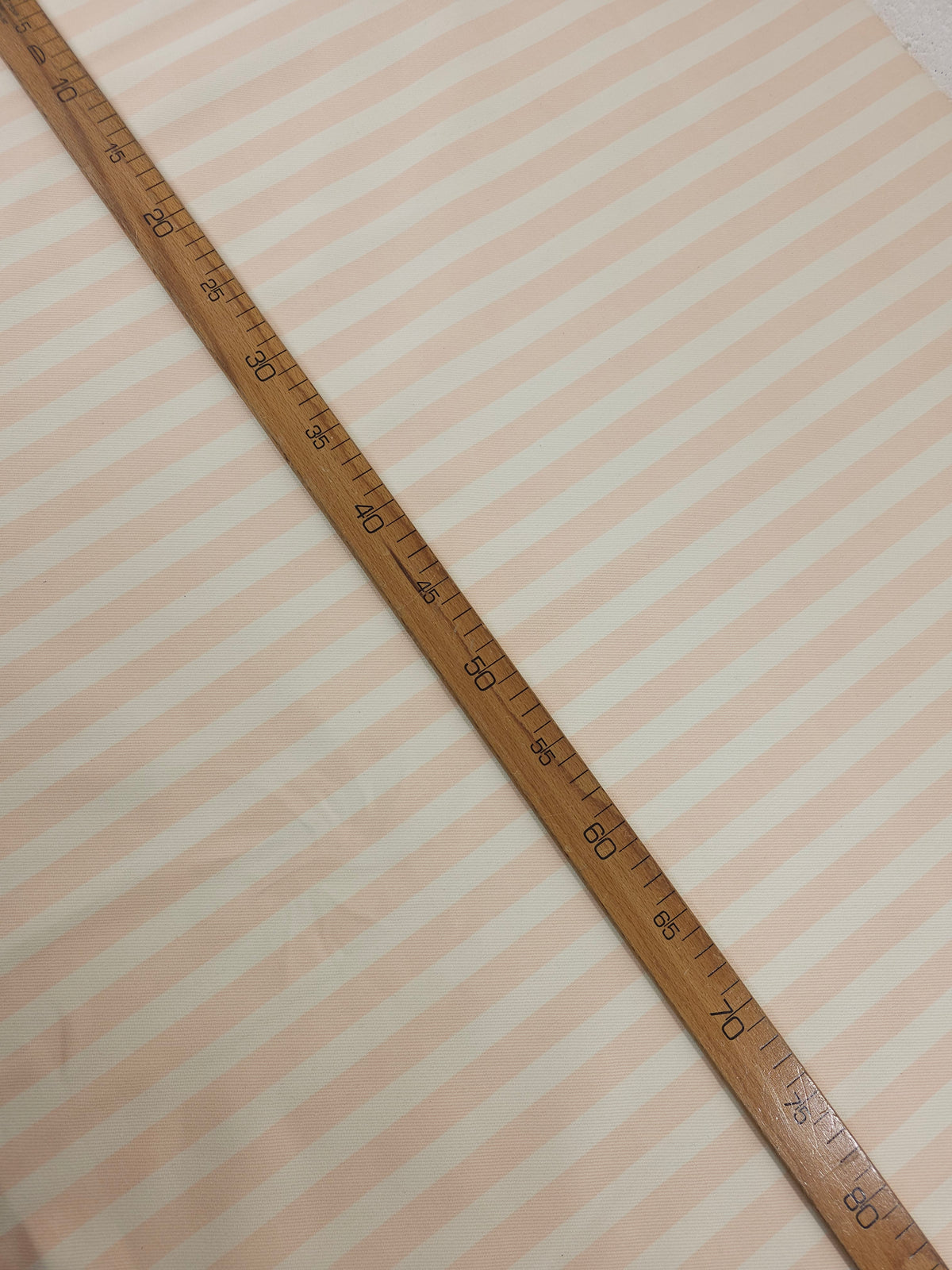 Peachy Pink/Ivory Stripe Denim *DEFECT*