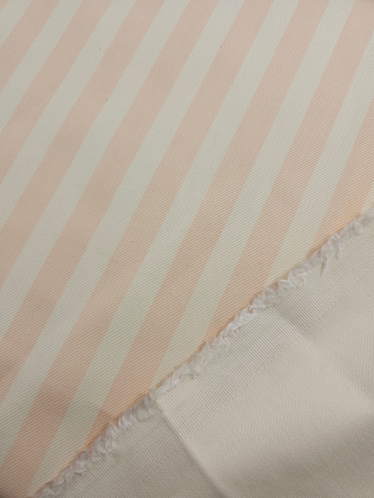 Peachy Pink/Ivory Stripe Denim *DEFECT*