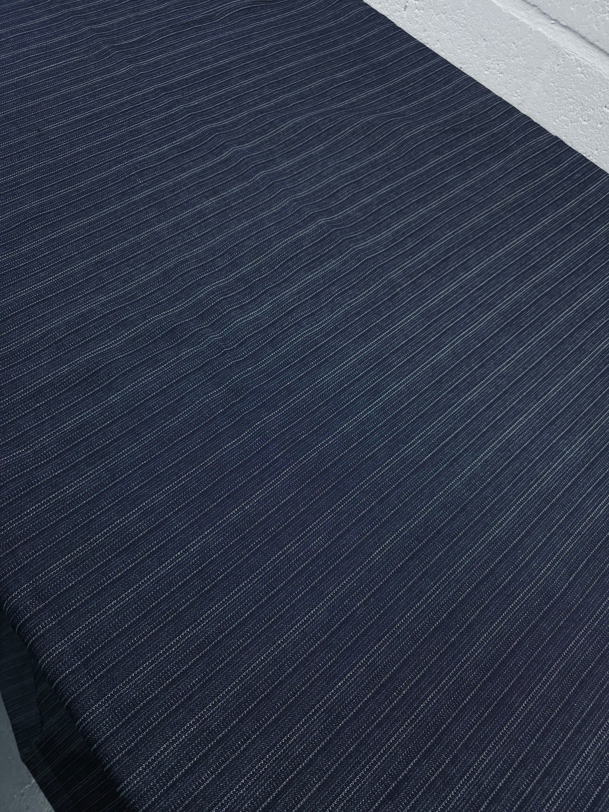 Indigo Navy Dotty Stripe Denim