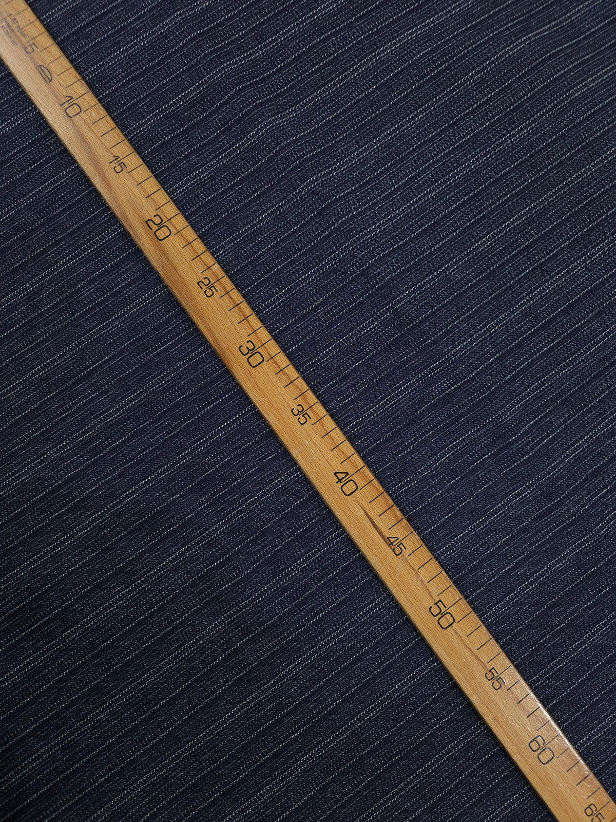 Indigo Navy Dotty Stripe Denim