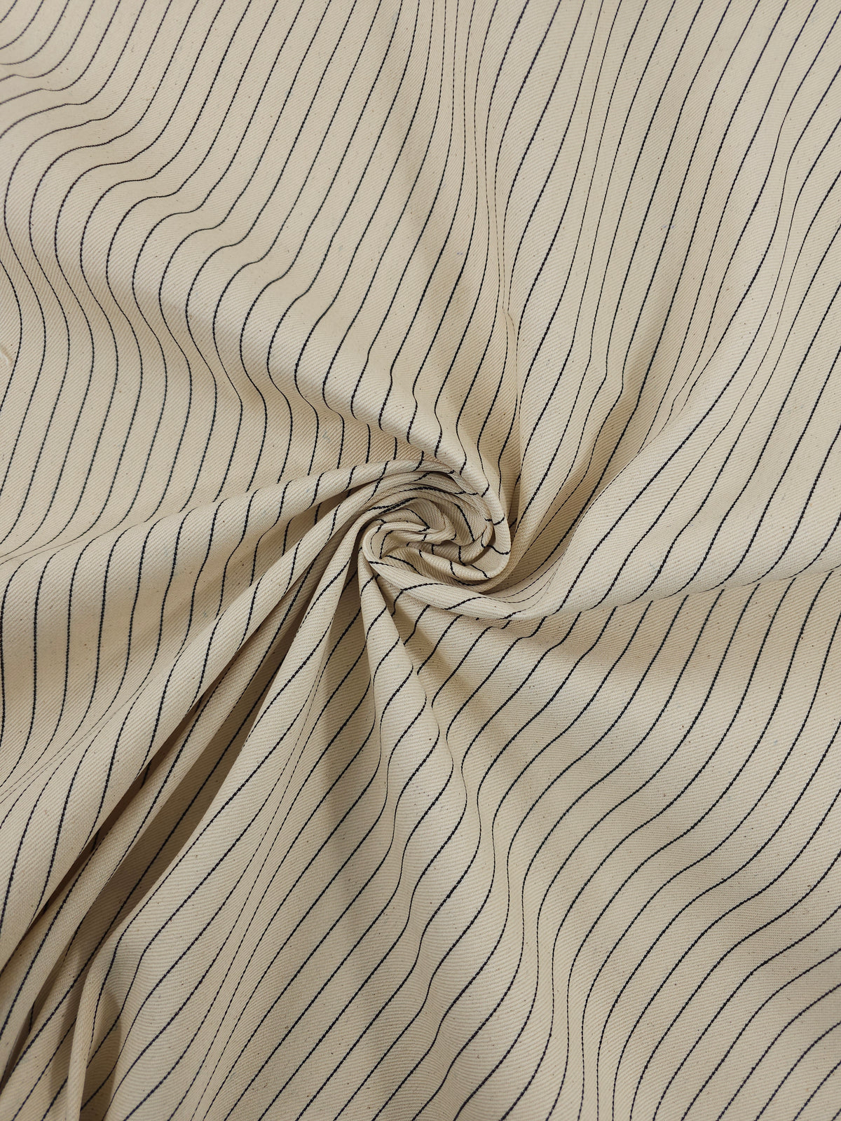 Ivory/Cream Speckle Stripe Denim
