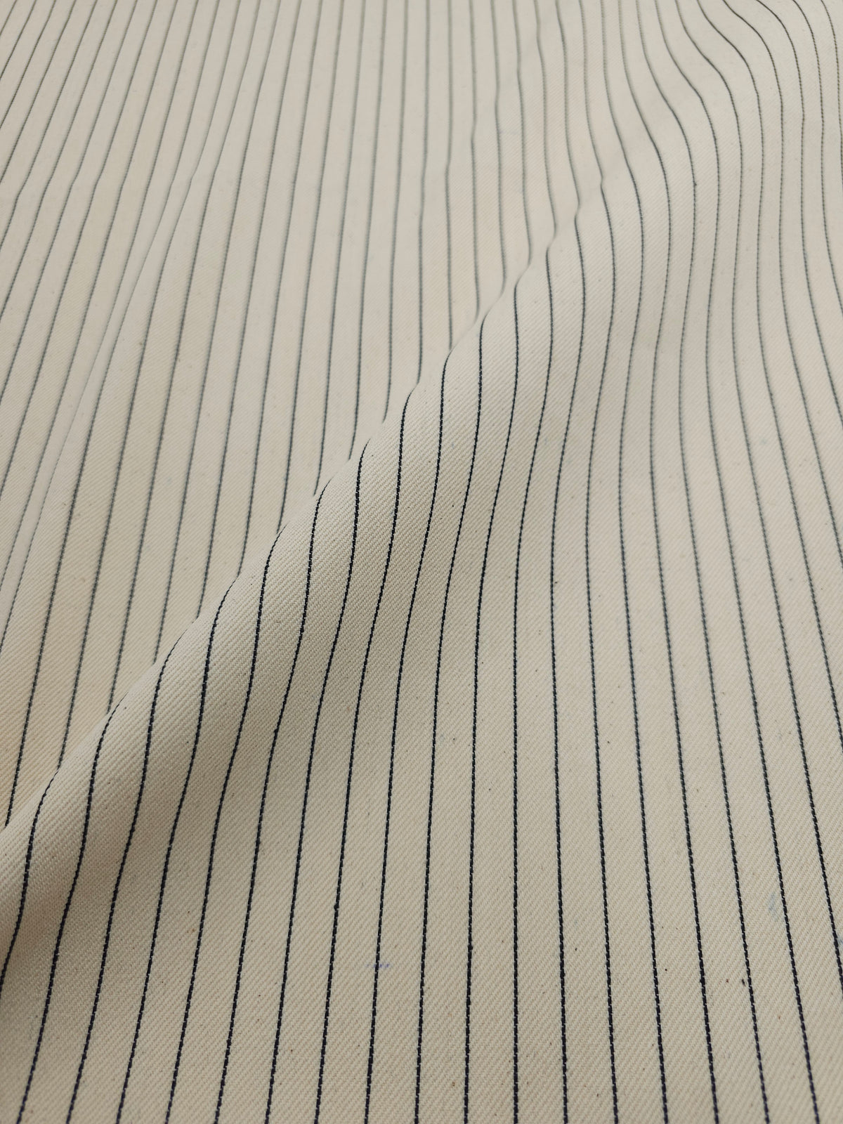 Ivory/Cream Speckle Stripe Denim
