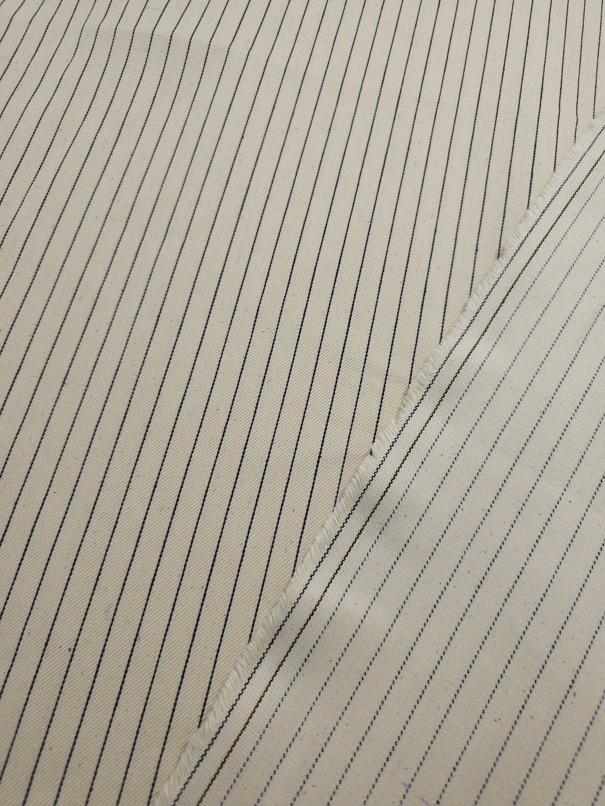 Ivory/Cream Speckle Stripe Denim