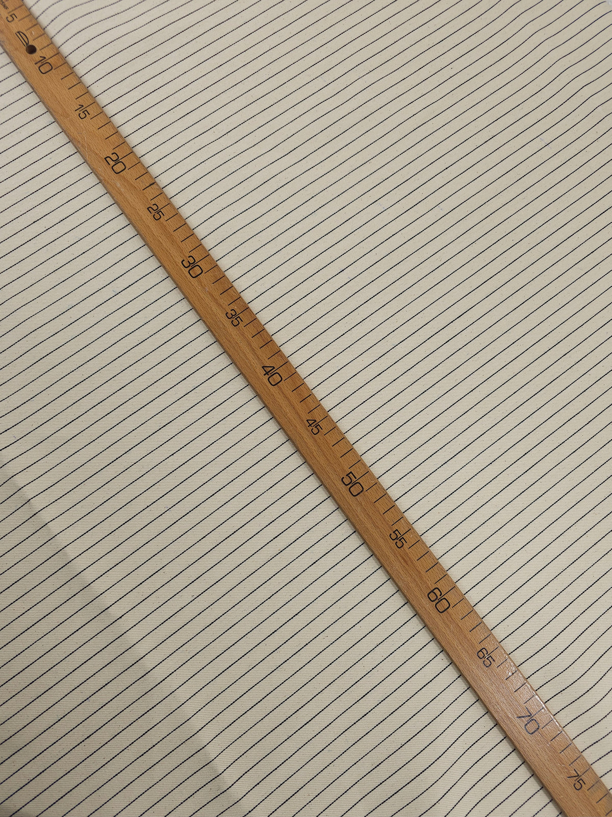 Ivory/Cream Speckle Stripe Denim