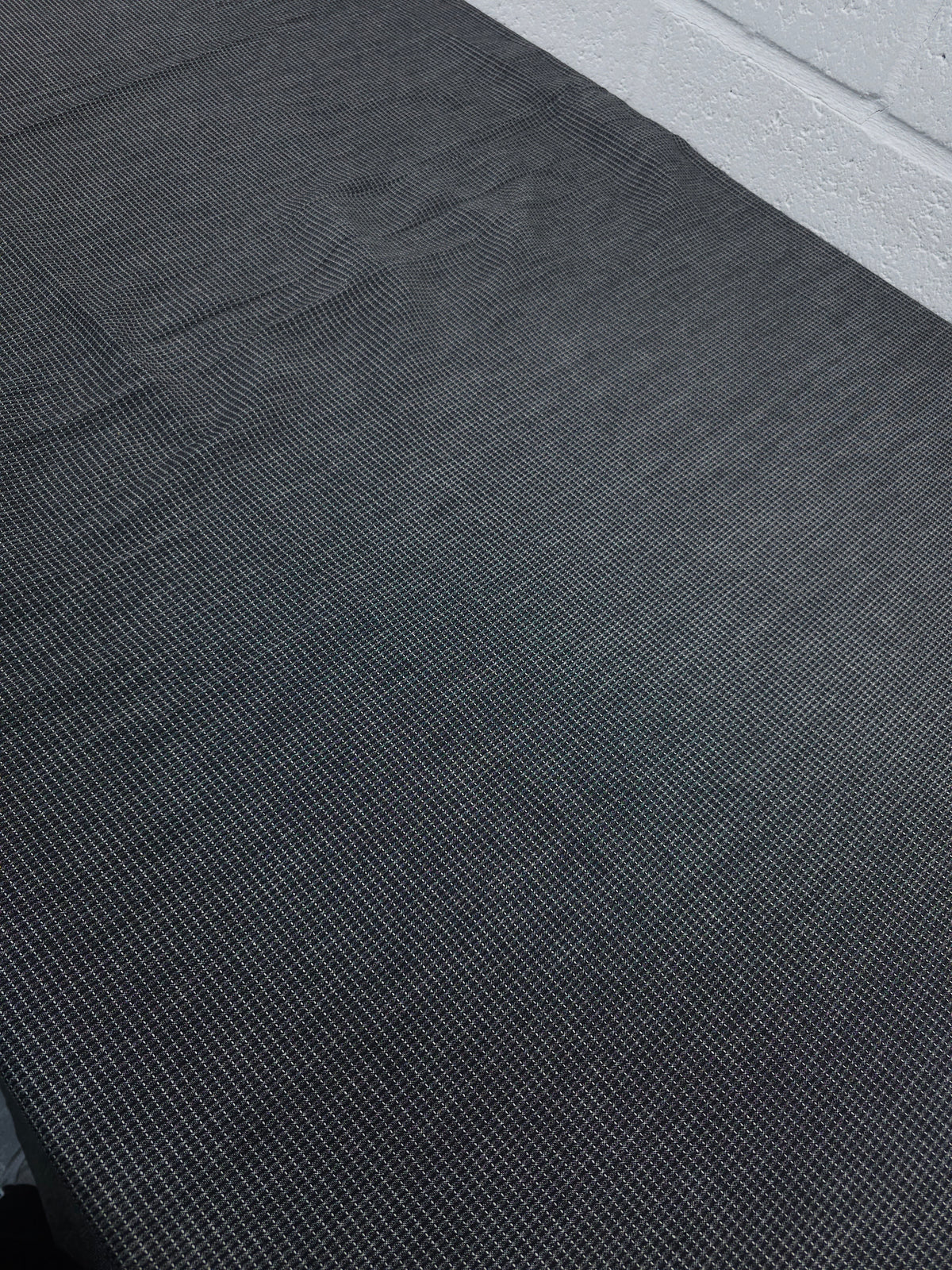 Black/White Link Grid Denim