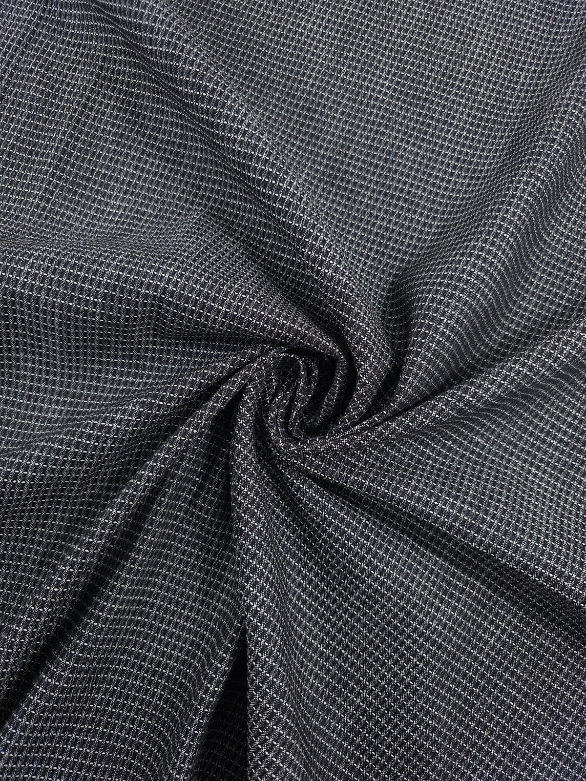 Black/White Link Grid Denim