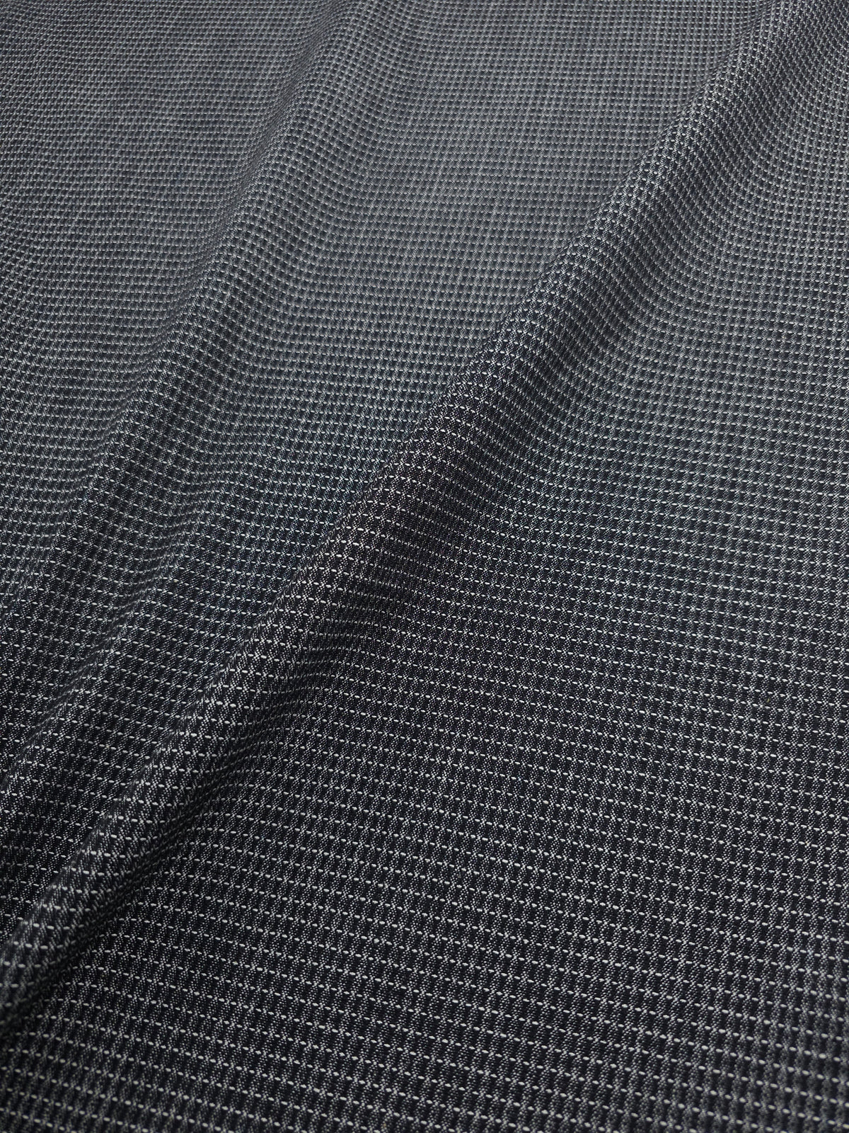 Black/White Link Grid Denim