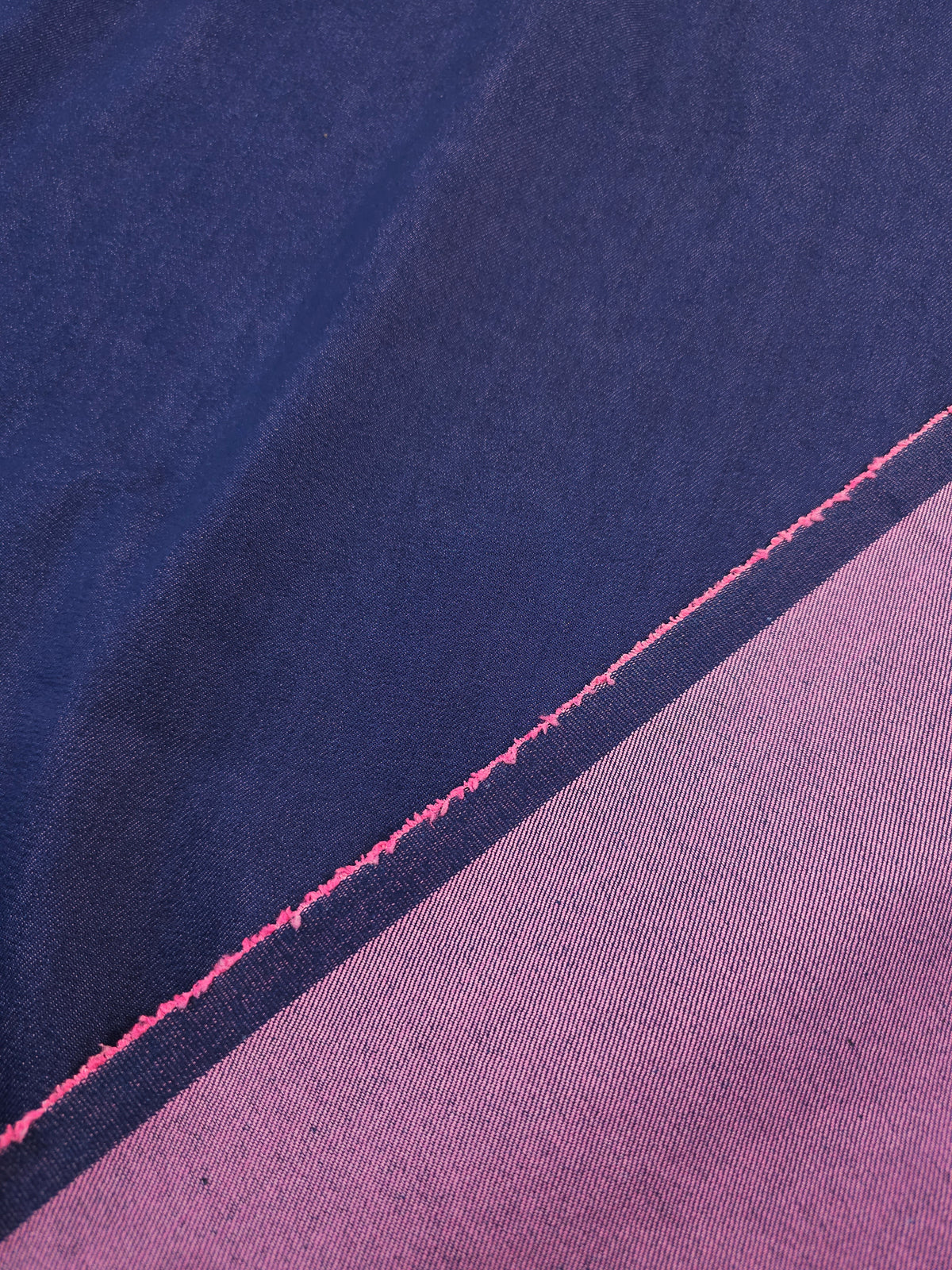 Indigo/Pink Twill Denim