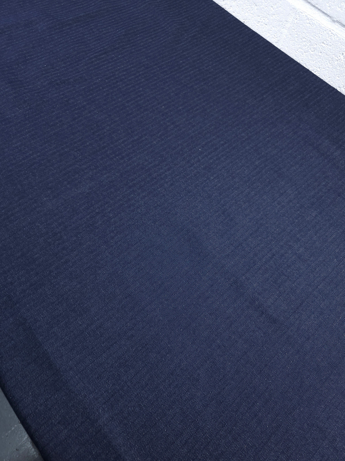 Navy Herringbone Denim