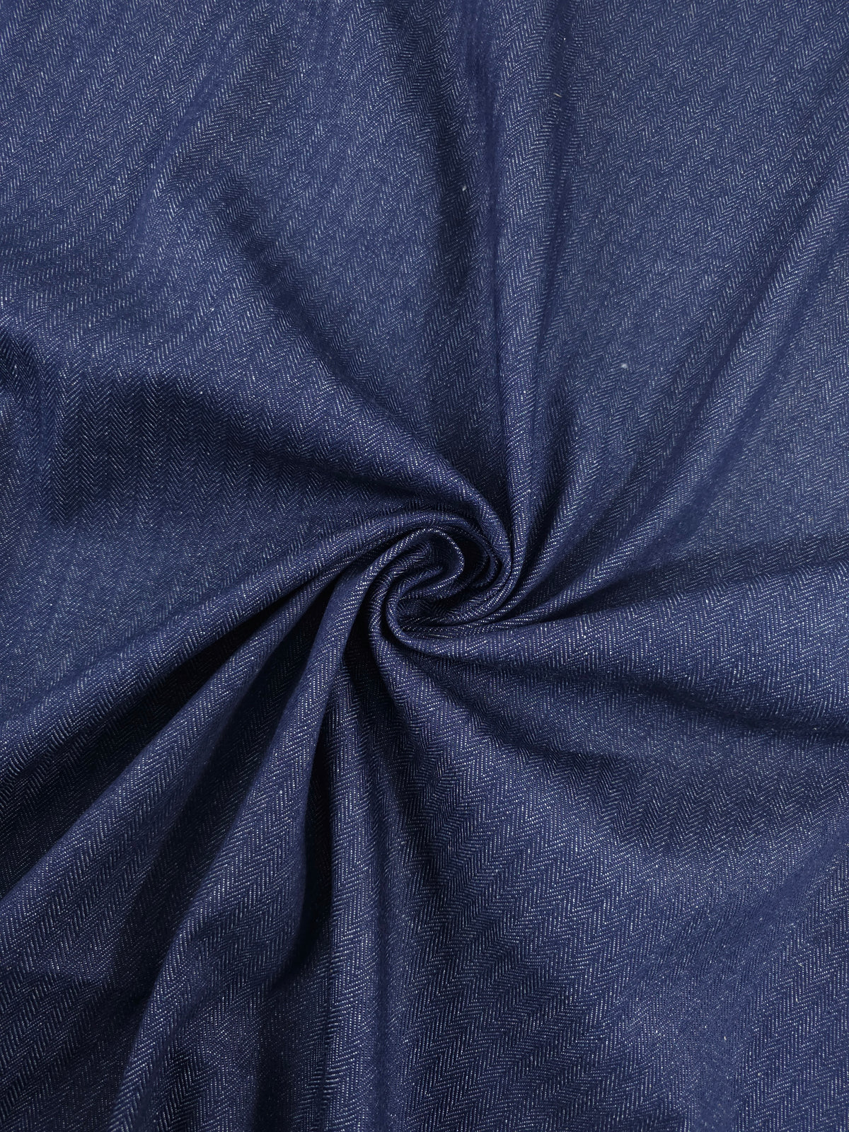 Navy Herringbone Denim