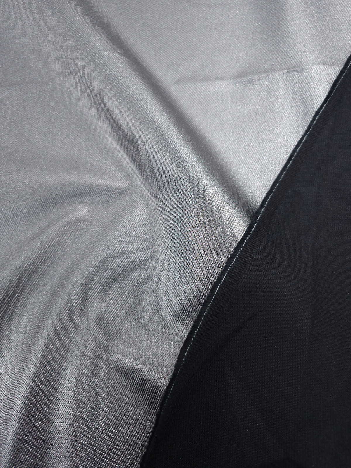 Dark Silver Metallic Denim