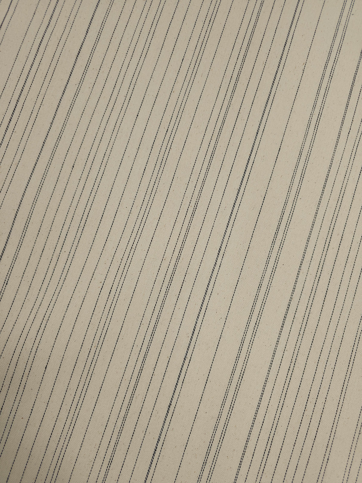 Ivory Irregular Stripe Denim