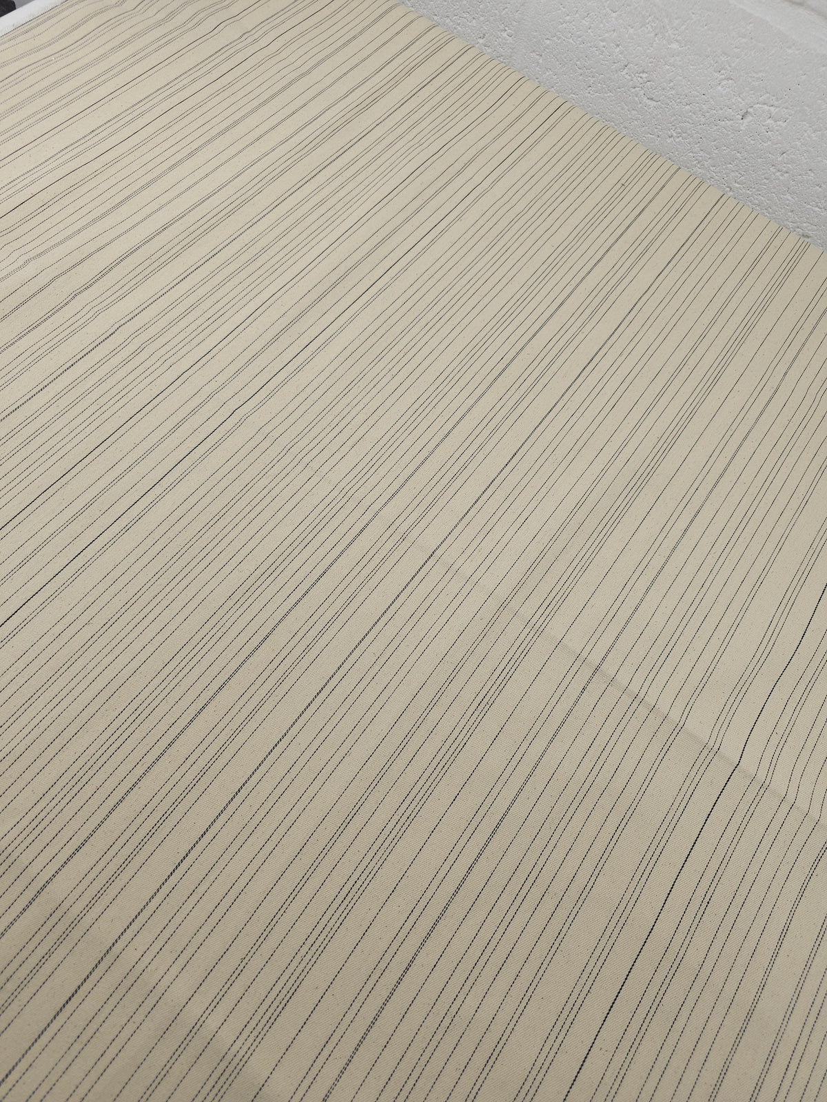 Ivory Irregular Stripe Denim
