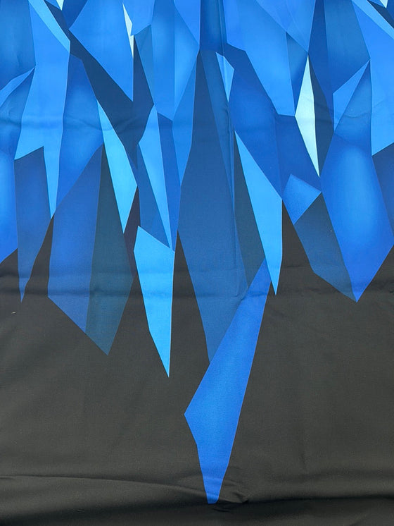 Blue abstract polystrecth 1.45m piece