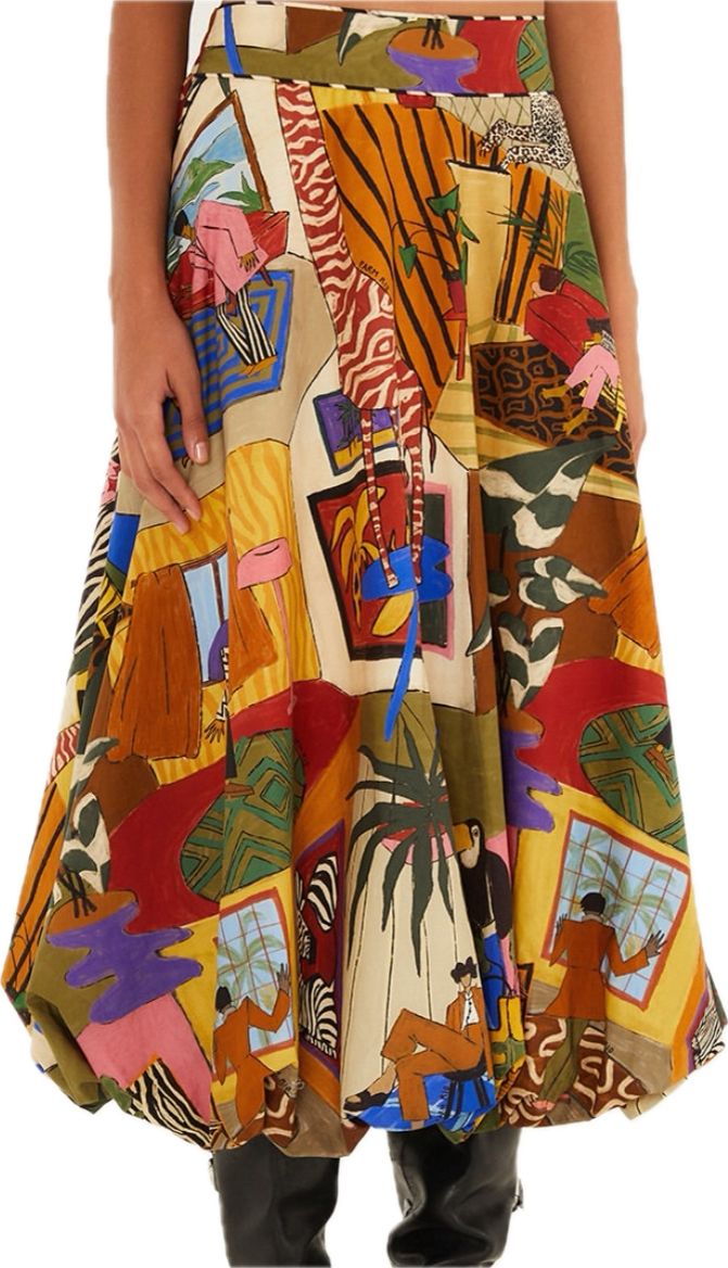 Abstract Wild House Slinky Rayon Jersey *FARM RIO*