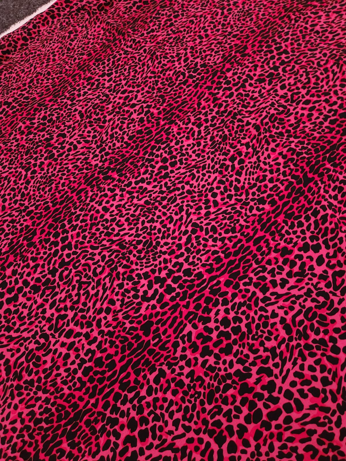 Hot Pink Mini Leopard Viscose Crepe *SCAMP & DUDE*