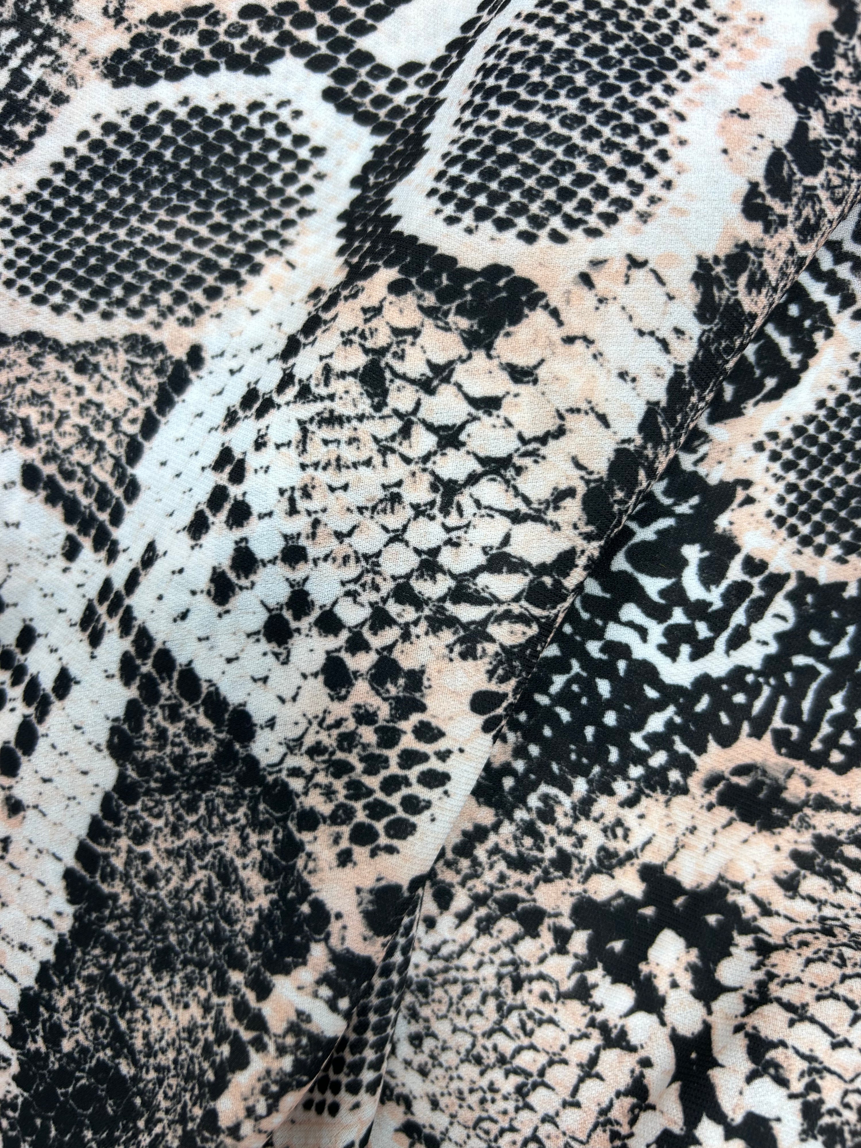 Rattlesnake Jake Snakeskin Poly Viscose - 3.4m Piece