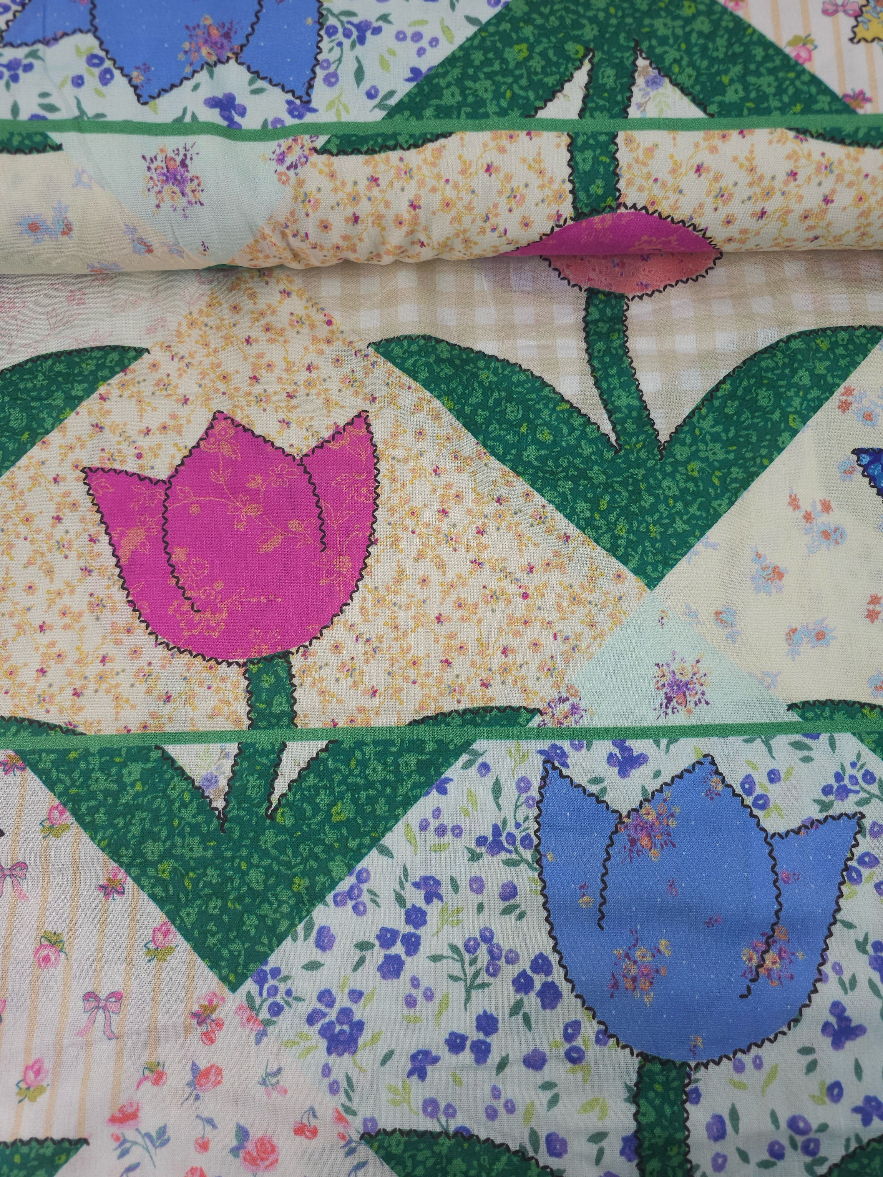 Renee Tulip Patchwork 100% Cotton 90”- Urban Outfitters *EXTRA WIDE*