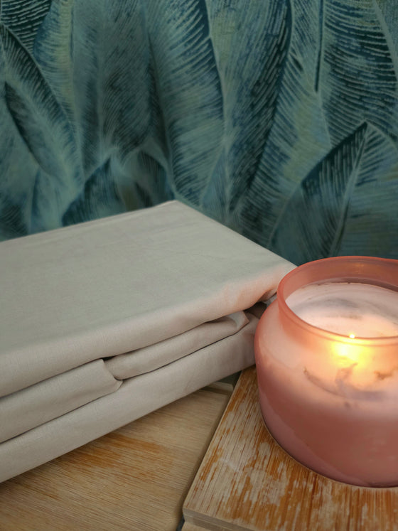 Beige | Fitted Sheet | 100% Cotton
